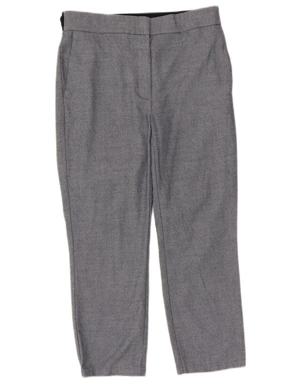 Pantalón Capri Zara Mujer Grande W30 L23 Poliéster Azul