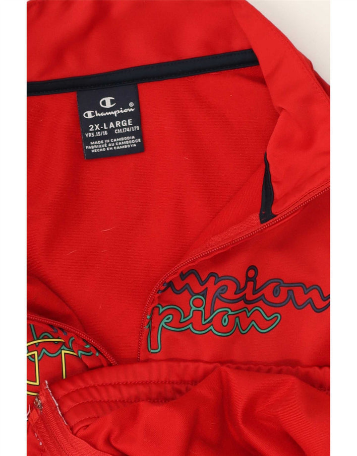 Champion Chaqueta de chándal gráfica para niños 15-16 años 2XL Rojo