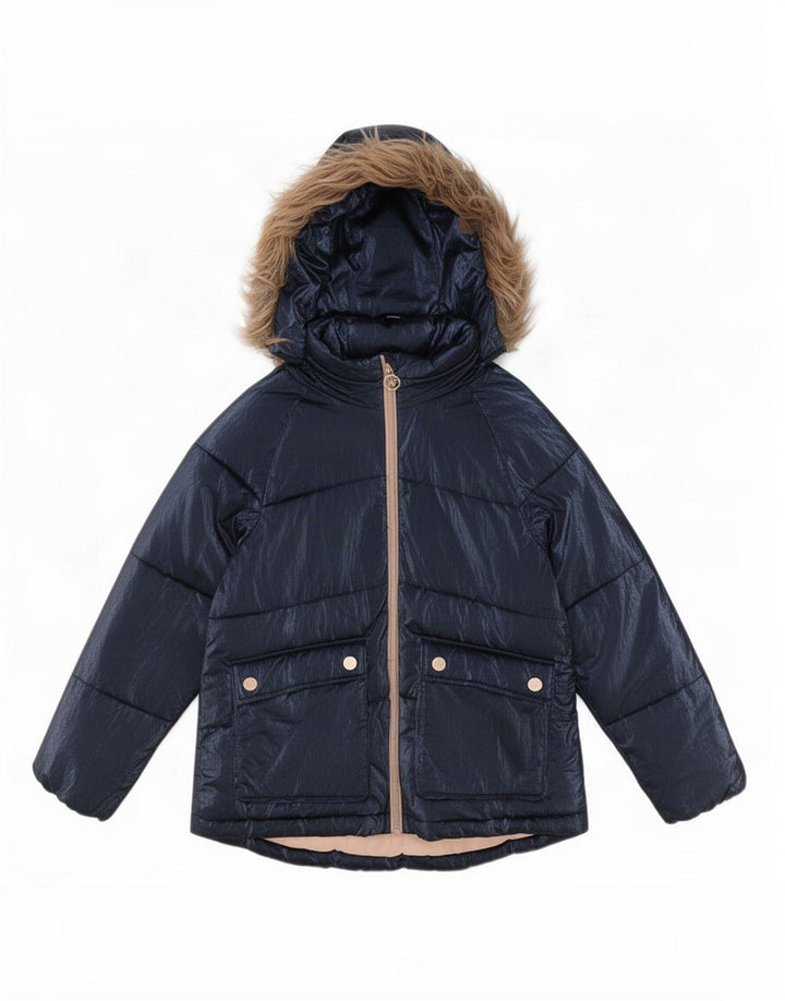 Michael Kors Chaqueta Acolchada Niña Con Capucha 10-11 Años Azul Marino Poliéster
