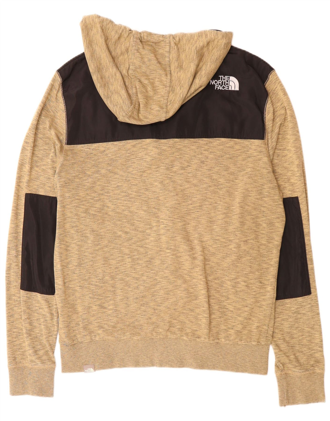 THE NORTH FACE Sudadera con capucha y cremallera para hombre de algodón color block en marrón medio