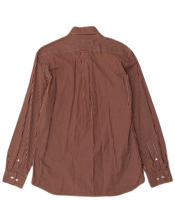 Camisa Gant Regular Fit De Algodón A Rayas En Marrón Medio |
