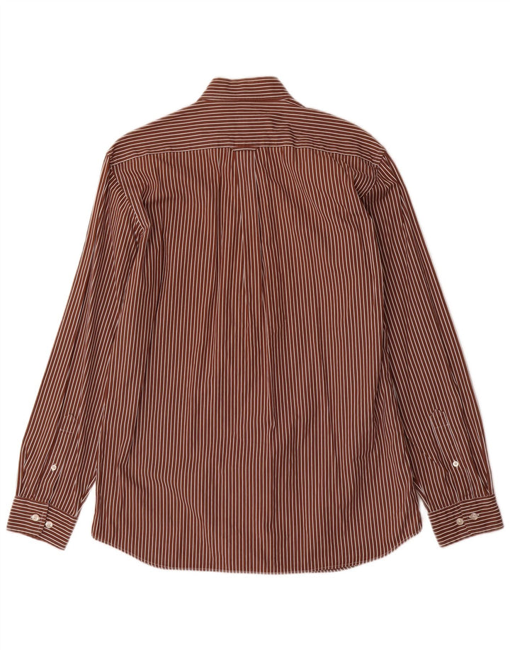Camisa Gant Regular Fit De Algodón A Rayas En Marrón Medio |