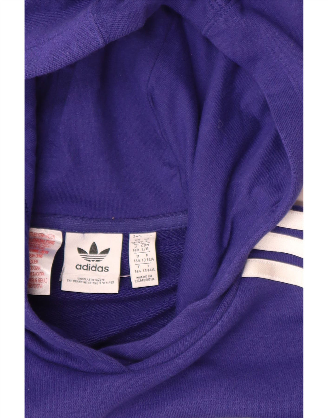 ADIDAS Jersey con capucha y gráfico corto para niña 13-14 años Algodón floral morado