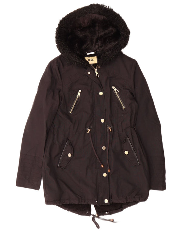 Parka con capucha para mujer Lipsy UK 8 Small Poliéster negro