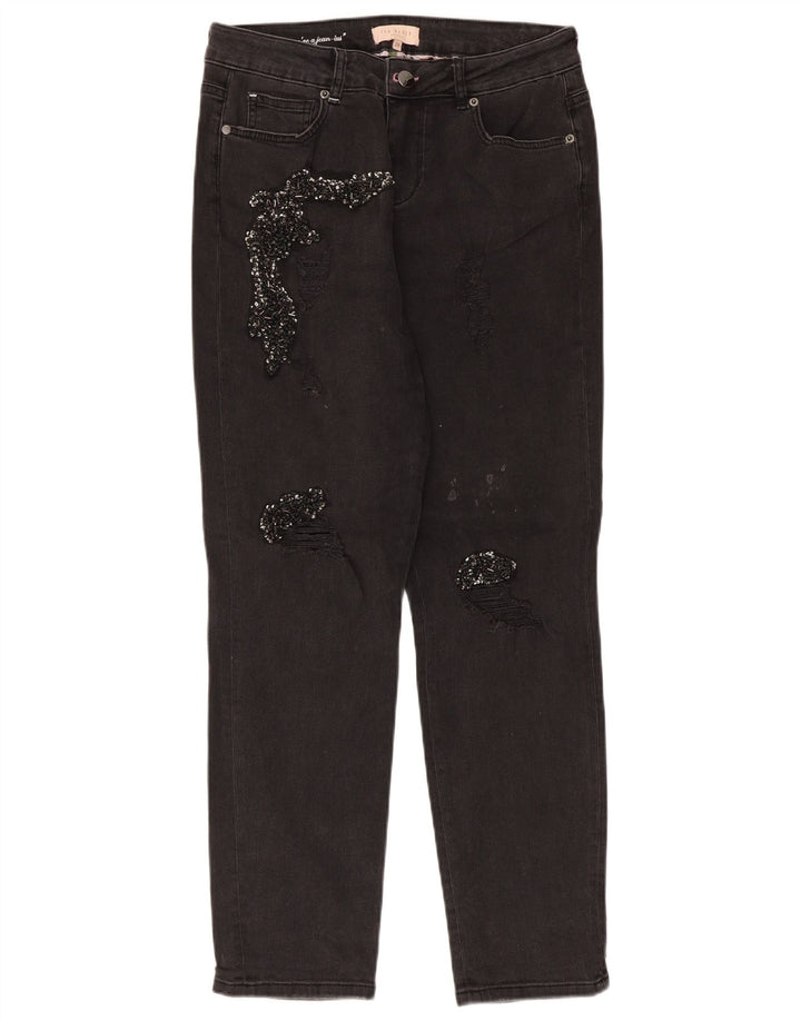 Vaqueros ajustados desgastados para mujer de Ted Baker W28 L28 Algodón negro