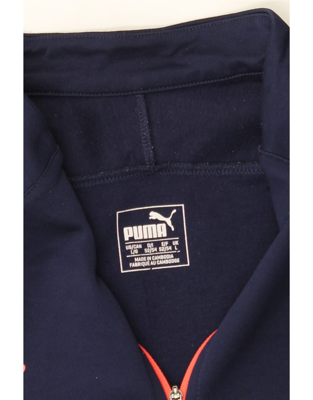 PUMA - Chándal con cremallera y cuello para hombre, talla grande, azul marino