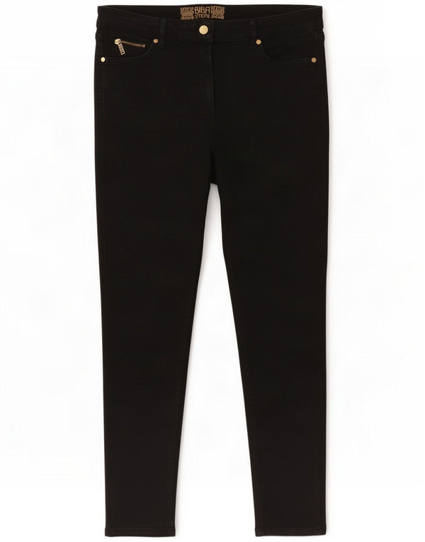 Biba Womens Slim Skinny Jeans W34 L27 Black Cotton