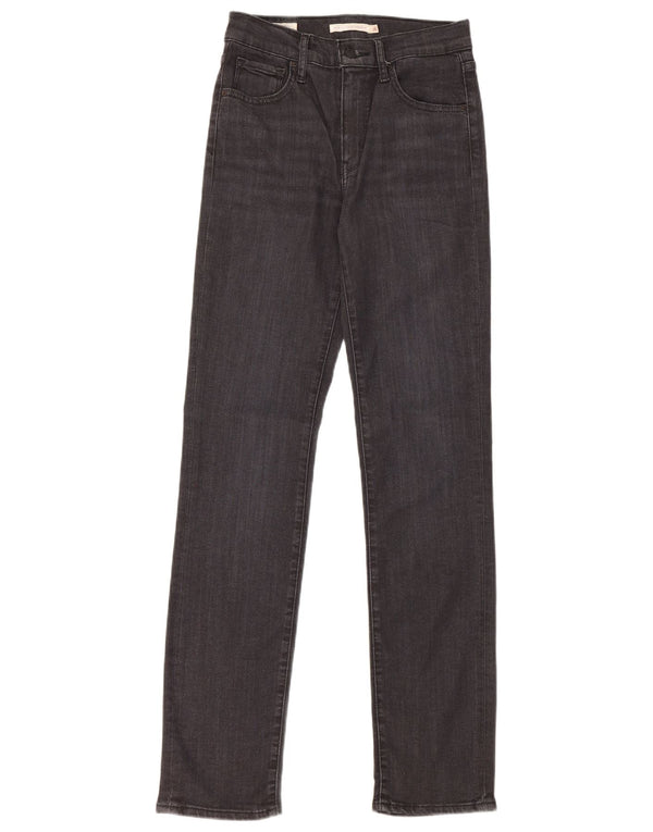 Levi's Mujer 724 Vaqueros Rectos De Tiro Alto W26 L32 Lyocell Negro
