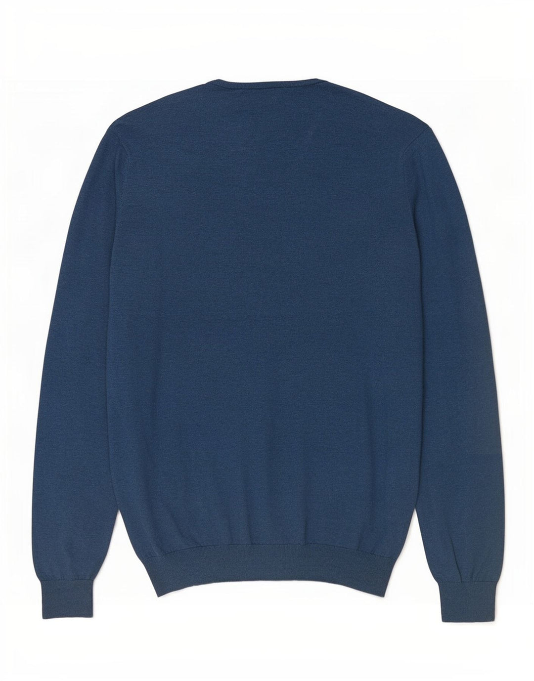 Massimo Dutti Jersey Hombre Cuello Pico XL Azul Algodón