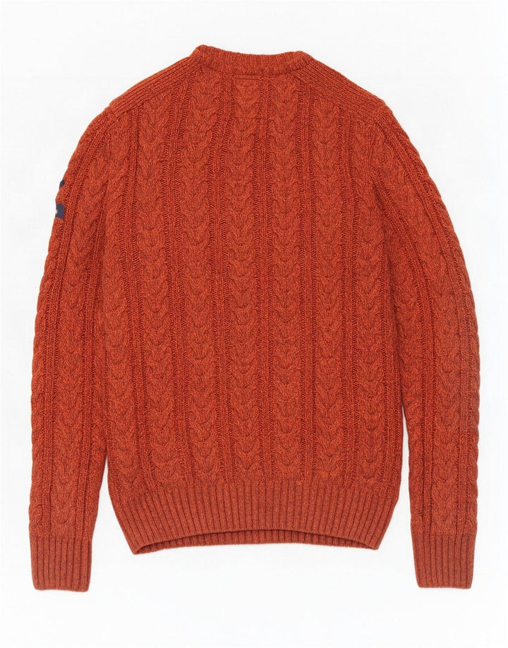 Superdry Jersey De Cuello Redondo Para Hombre Acrílico Moteado Marrón Medio