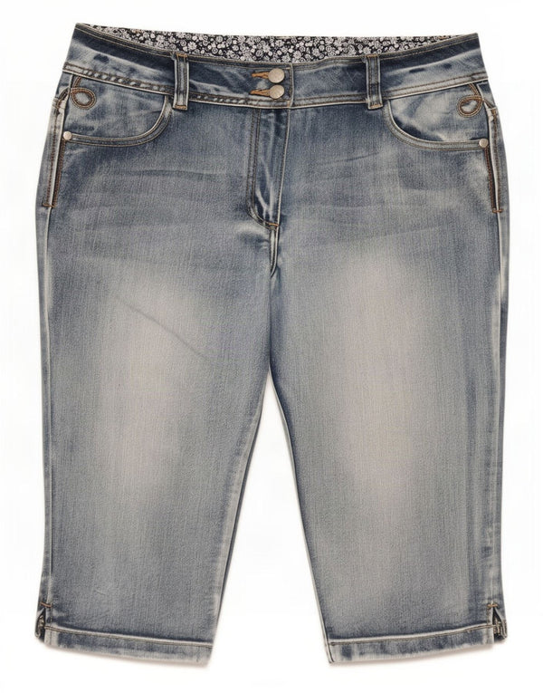 M&Co Bermudas vaqueras para mujer UK 14 Large W34 Algodón azul