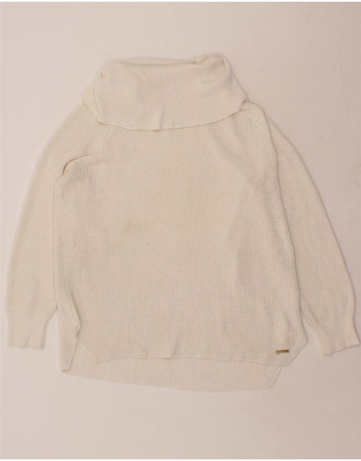 MICHAEL KORS Mens Roll Neck Jumper Sweater XL Off White Cotton Vintage Michael Kors and Second-Hand Michael Kors from Messina Hembry 