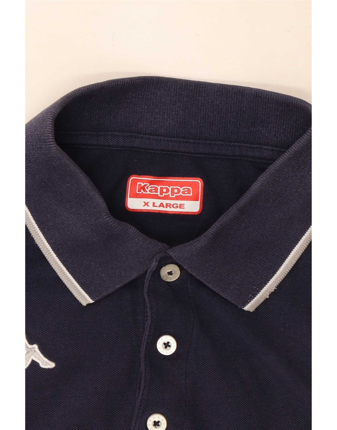 Kappa Polo Hombre XL Azul Marino Rayas