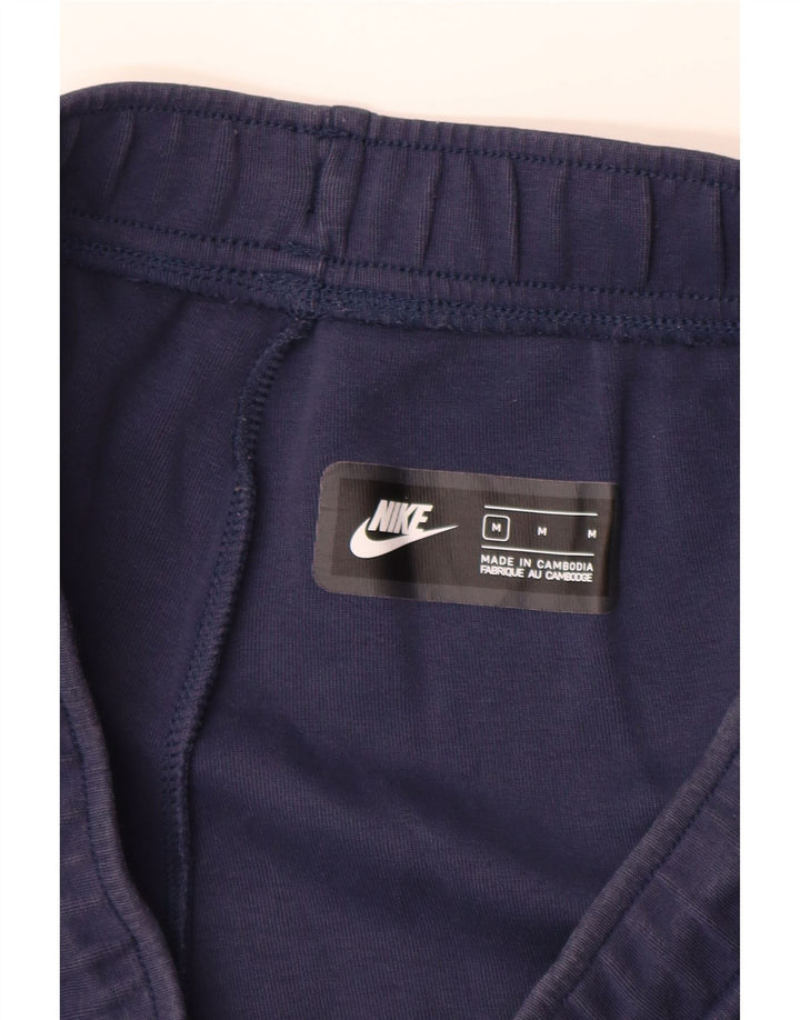 Pantalones cortos deportivos Nike para hombre de algodón azul marino mediano