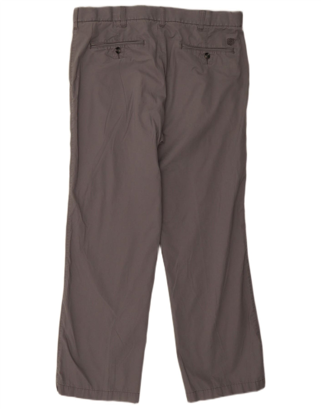 Marks & Spencer Pantalón chino recto azul Harbor para hombre W36 L29 Gris