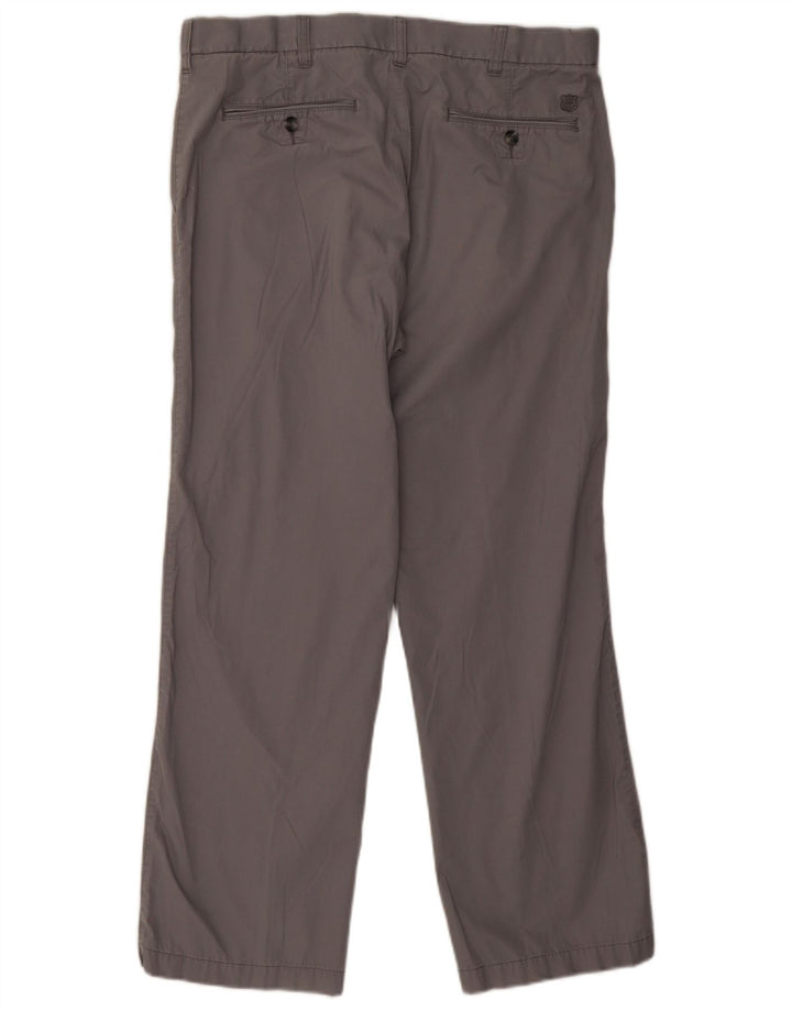 Marks & Spencer Pantalón chino recto azul Harbor para hombre W36 L29 Gris