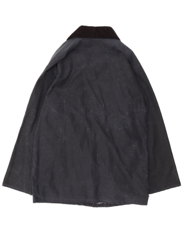 Chaqueta encerada para hombre azul Oxford EU 48/50 Medio azul marino moteado