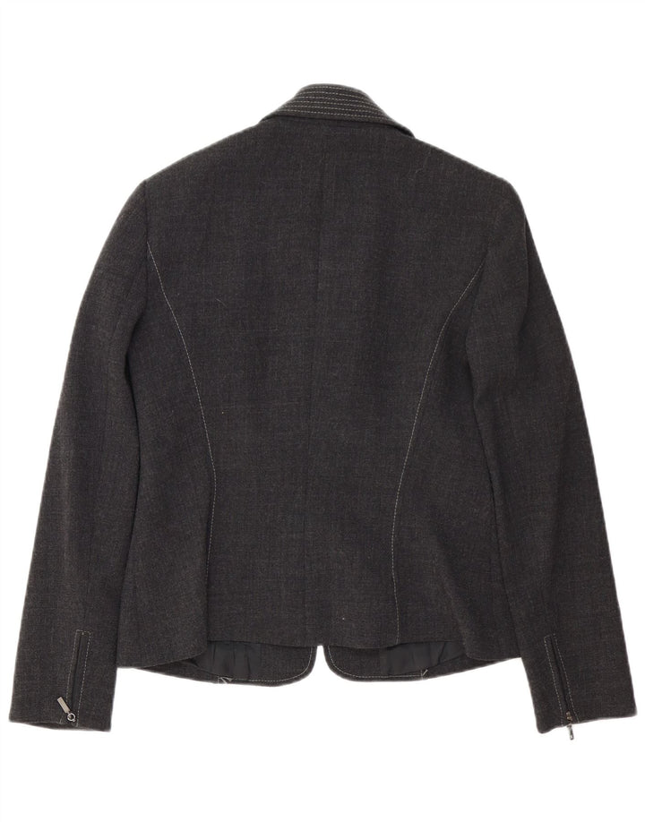 Luisa Spagnoli Chaqueta Blazer Mujer IT 44 Lana Gris Medio