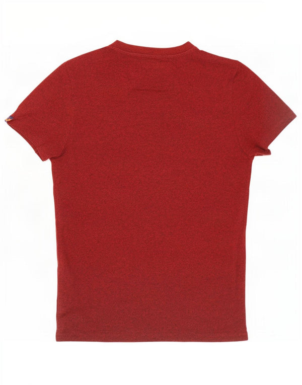 Superdry Camiseta gráfica para hombre Top grande de algodón moteado granate