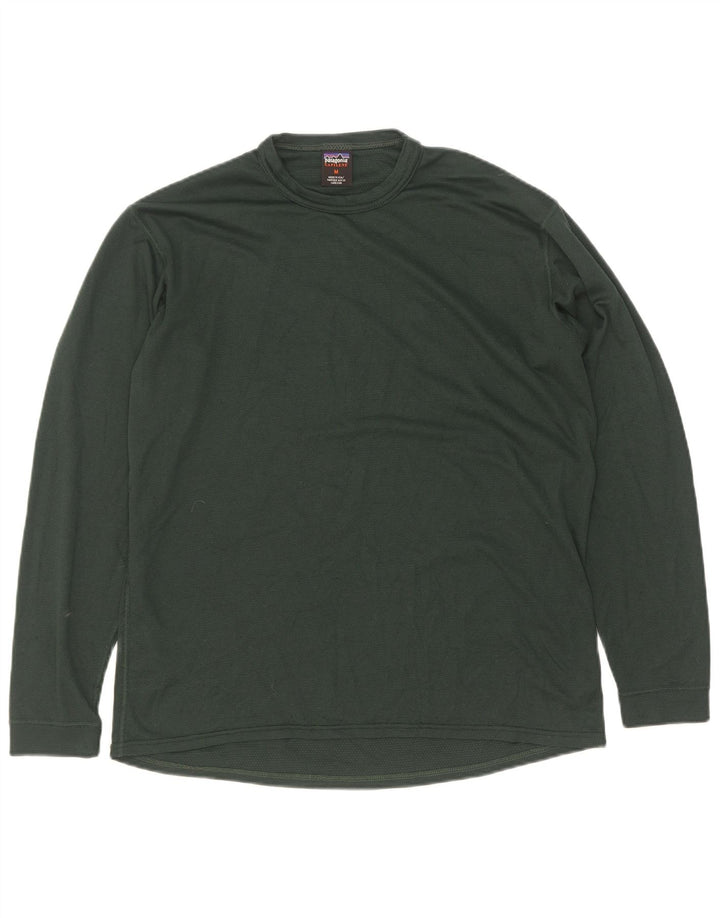Camiseta Patagonia Hombre Manga Larga Poliéster Verde Medio