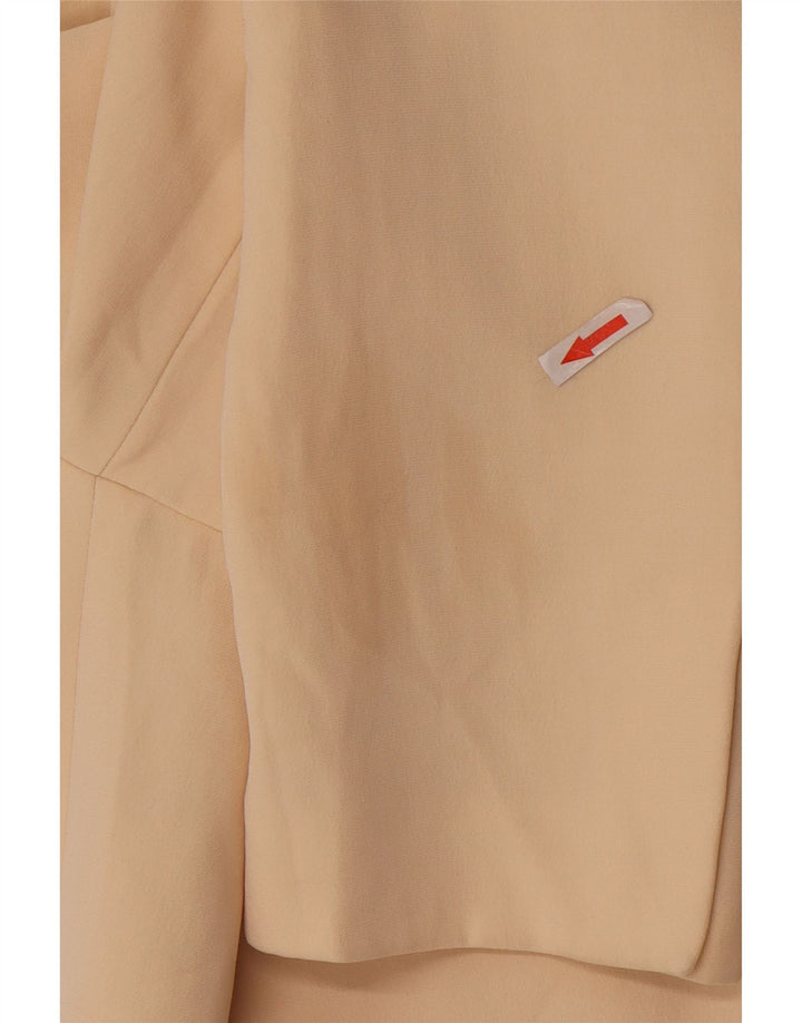 Zara Mujer Blazer Extragrande De 2 Botones UK 10 Small Beige Poliéster