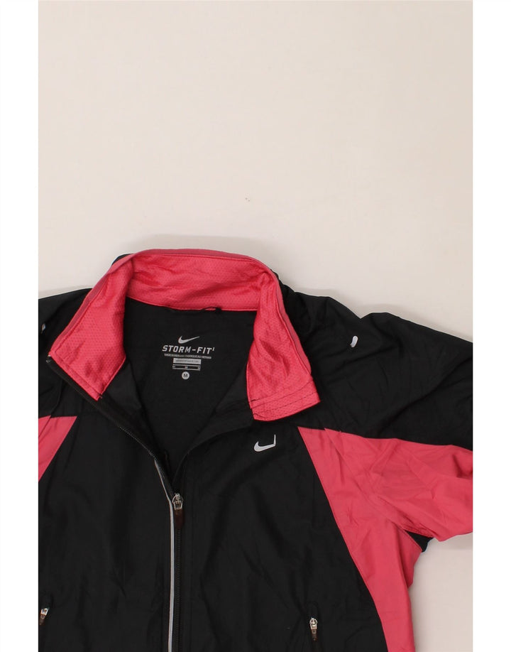 NIKE Womens Storm-Fit Rain Jacket UK 12 Medium Black Colourblock Polyester Vintage Nike and Second-Hand Nike from Messina Hembry 