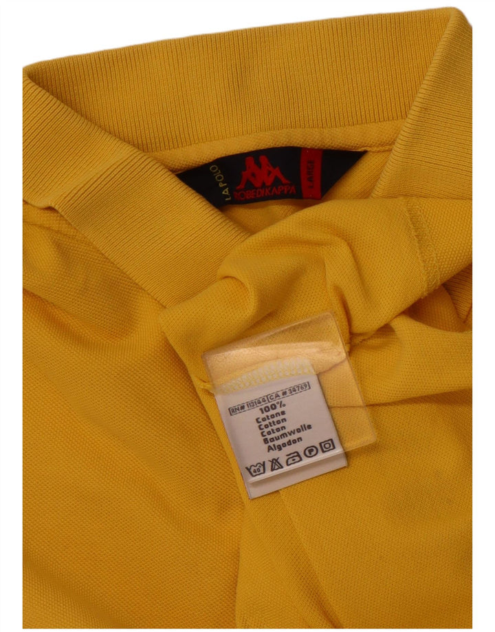 KAPPA Polo Hombre Grande Algodón Amarillo