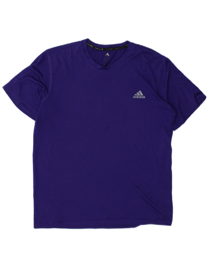 ADIDAS Camiseta Climalite para hombre Top Poliéster morado medio