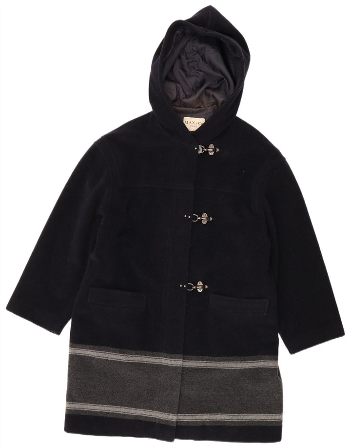 Max & Co. Trenca con capucha para mujer Reino Unido 44 Grande Azul marino Colorblock