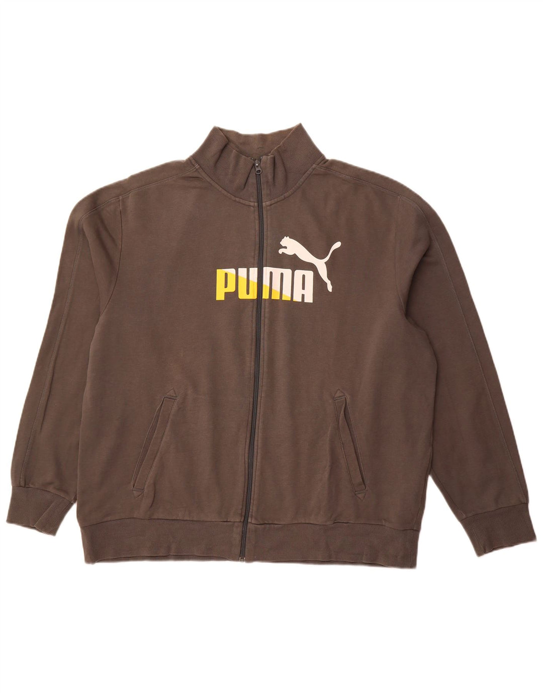 PUMA Chaqueta superior de chándal gráfico para hombre 2XL Algodón gris