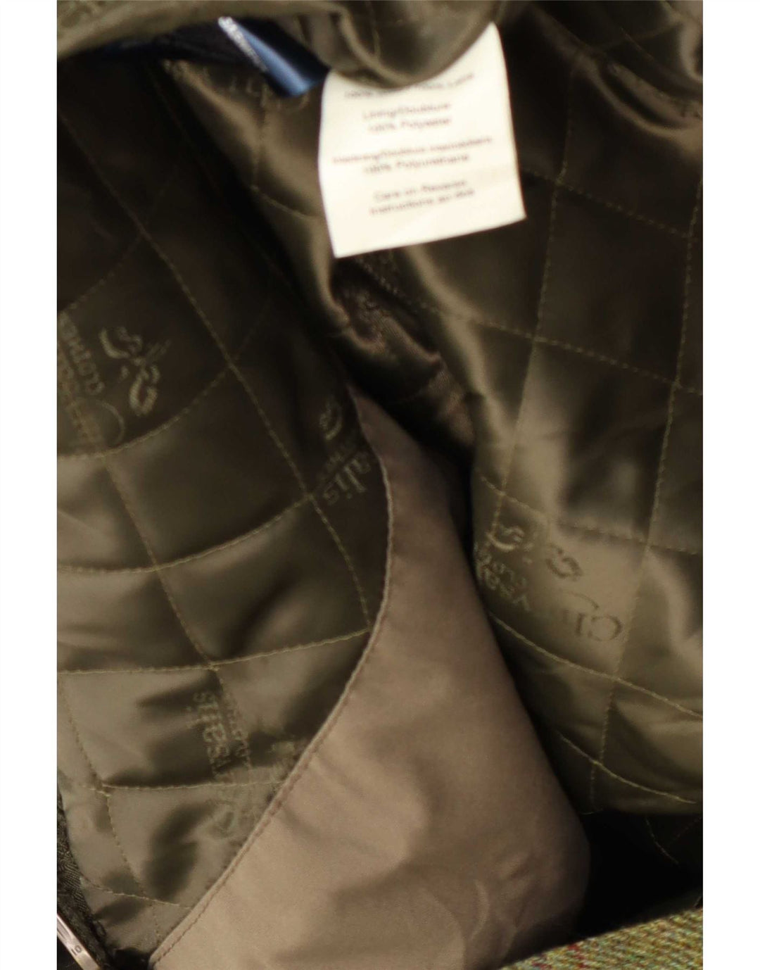 Chrysalis Chaqueta utilitaria para hombre UK 44 2XL Lana a cuadros caqui