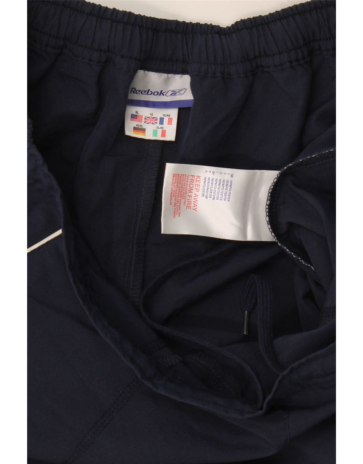 Reebok Pantalones Capri para Mujer UK 40 XL Poliéster Azul Marino