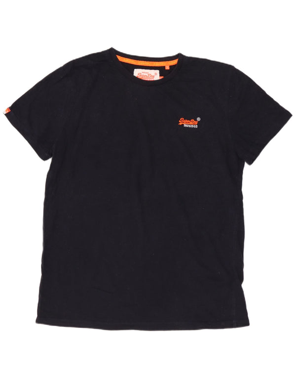 SUPERDRY Camiseta para hombre Top 2XL Algodón negro