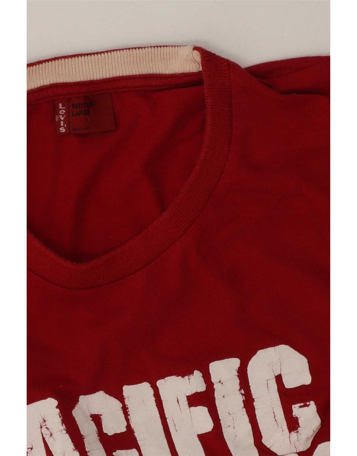 Levi's - Camiseta gráfica para hombre, talla grande, color rojo