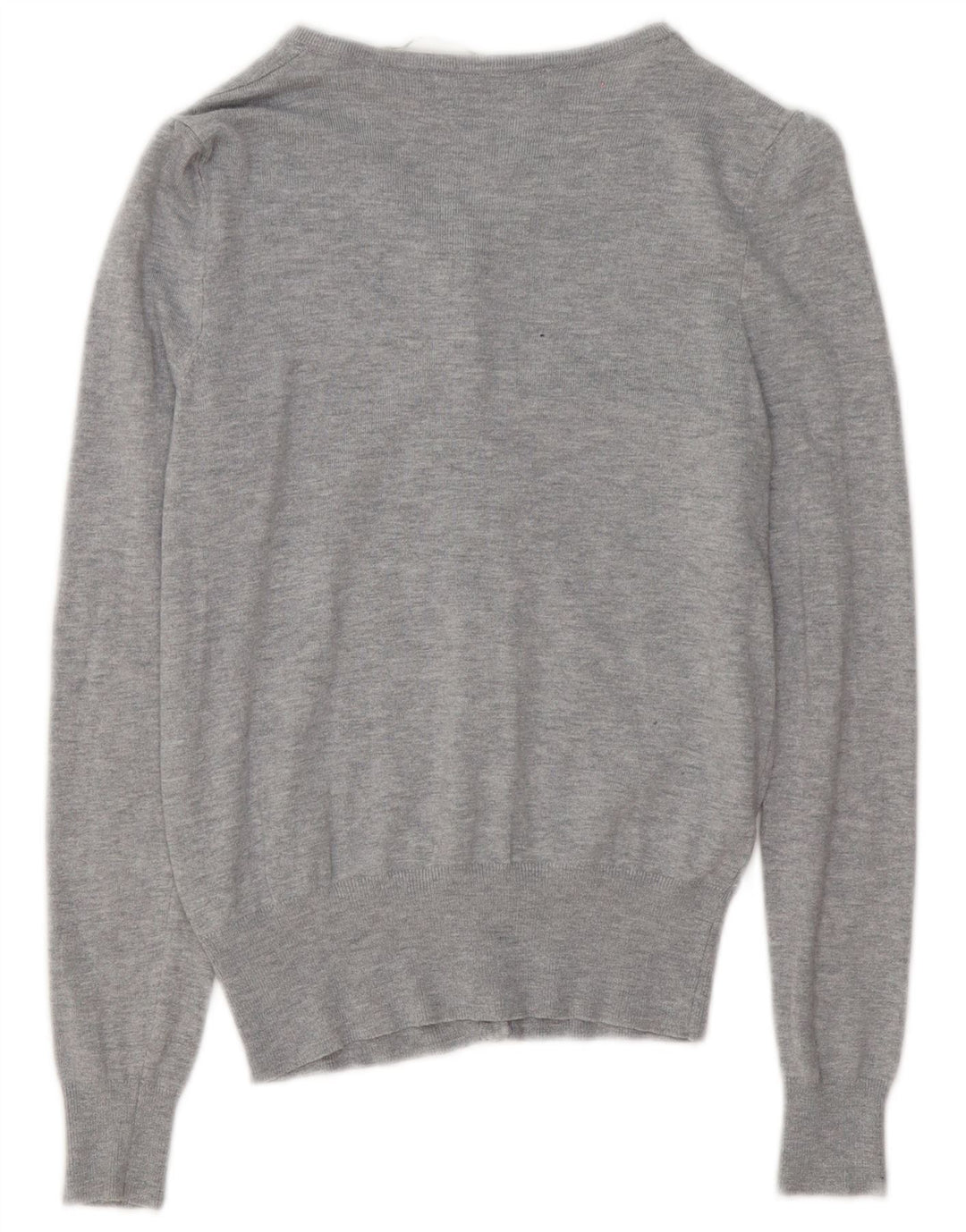 Marks & Spencer Suéter tipo cárdigan para mujer UK 8 Small Viscosa moteada gris