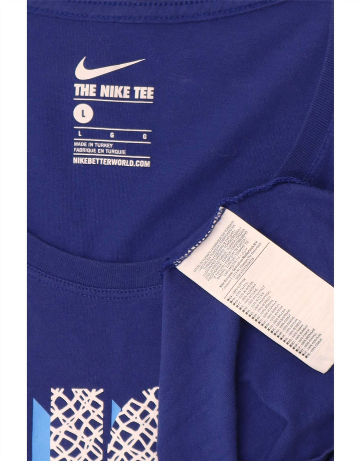 Nike - Camiseta gráfica para hombre, talla grande, algodón azul