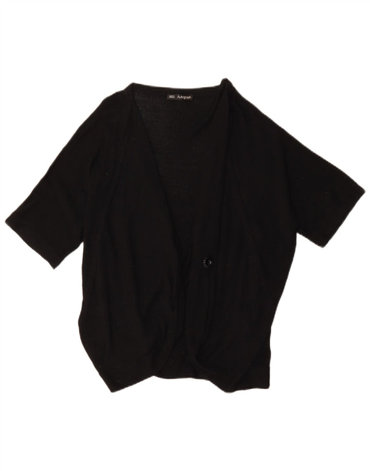 Marks & Spencer Suéter tipo cárdigan autógrafo para mujer UK 46 Grande Negro