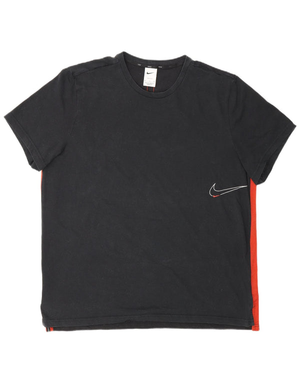 Nike Camiseta Dri Fit Graphic para Hombre Top XL Negro Colorblock Algodón Deportes