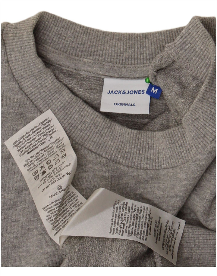 Jack & Jones Hombre Sudadera Jumper De Algodón Moteado Gris Medio