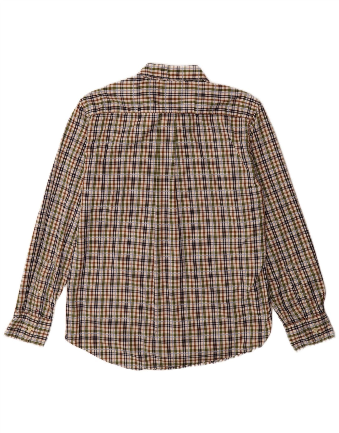 Tommy Hilfiger Camisa de franela de corte slim con cuadros grandes multicolores para hombre