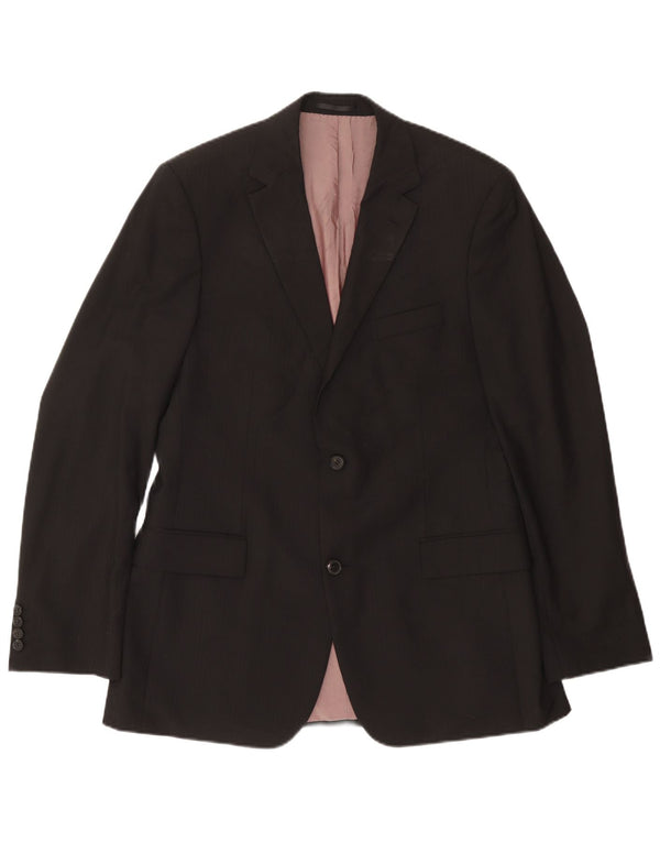 Hugo Boss Chaqueta tipo blazer de 2 botones para hombre Talla 102 Grande Lana negra