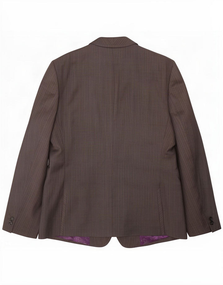 Chaqueta tipo blazer de 1 botón para hombre de Ted Baker UK 44 2XL Lana gris a rayas
