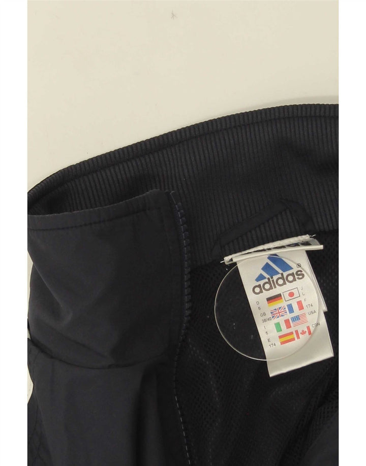 Adidas Hombre Chándal Top Chaqueta UK 38/40 Medio Azul Marino Poliéster