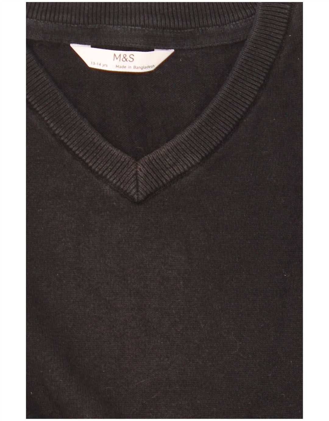 Marks & Spencer Jersey con cuello en V para niños 13-14 años Negro