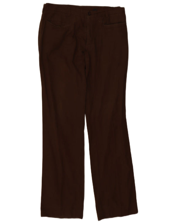 Vintage Mujer Bootcut Pantalones Casuales W32 L33 Algodón Marrón