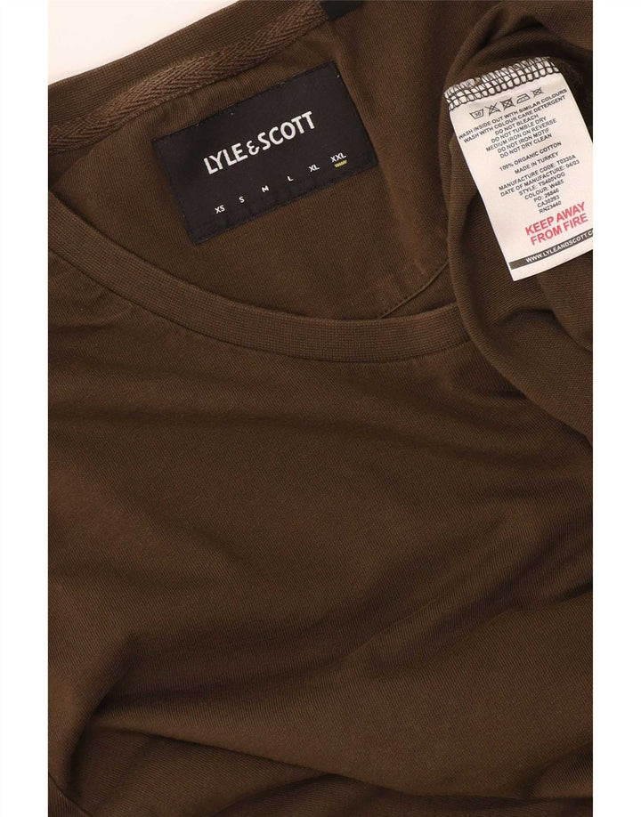 Lyle & Scott Camiseta para hombre Top 2XL Caqui Algodón