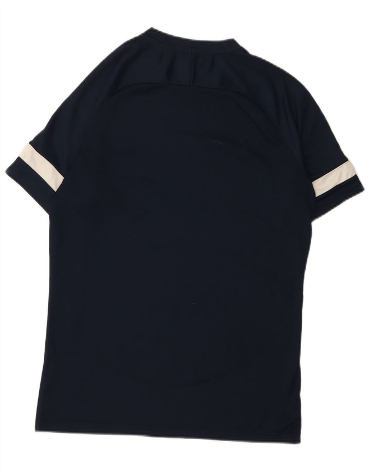 Camiseta Nike Dri Fit para hombre Top medio azul marino color block Poliéster