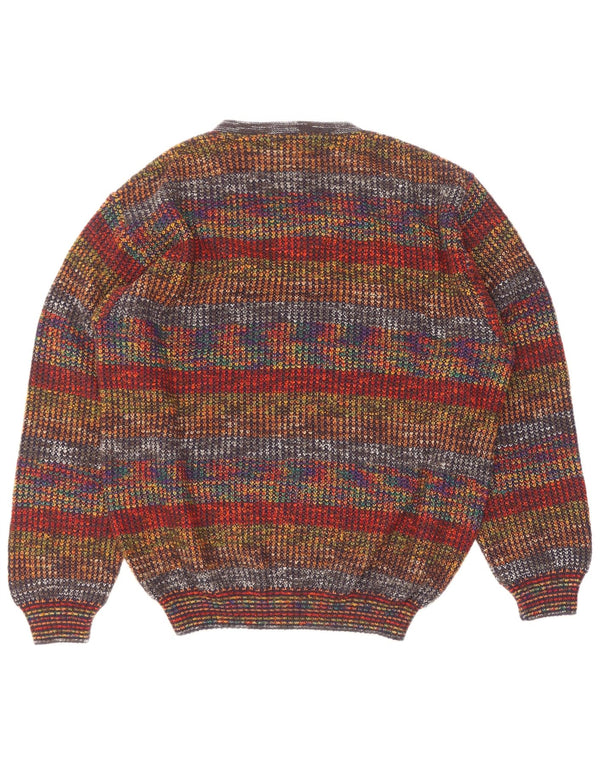 Jersey George para Hombre con Cuello en V IT 50 Medium Lana a Rayas Multicolor