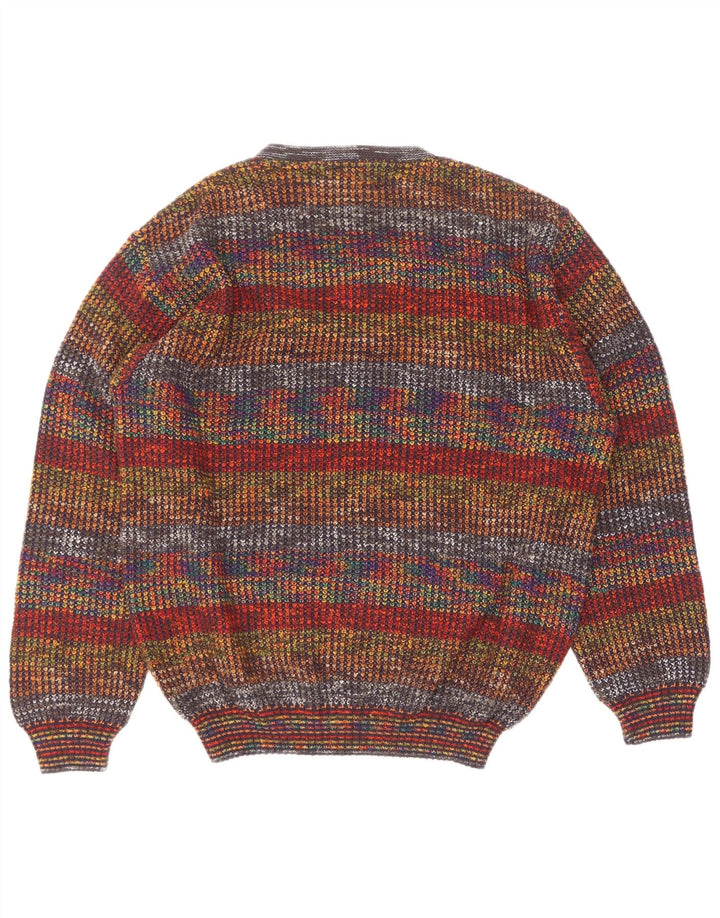 Jersey George para Hombre con Cuello en V IT 50 Medium Lana a Rayas Multicolor