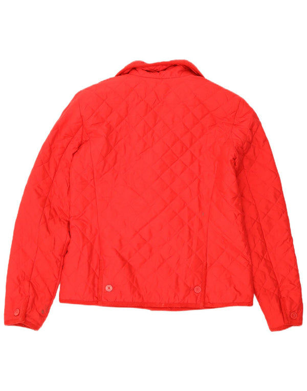Chaps Chaqueta acolchada para mujer UK 10 Small Red Poliéster